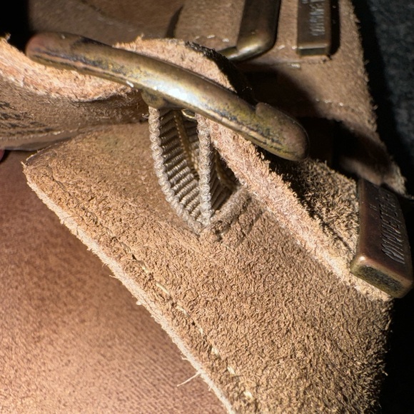 MINNETONKA brown suede double buckle sandalss women’s shoes size 8 - Picture 12 of 13